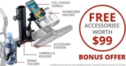 AMBA7 M7 Remote DHC Electric Caddy Cart Bundle Black