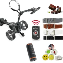 AMBA7 M7 Remote DHC Electric Caddy Cart Bundle Black