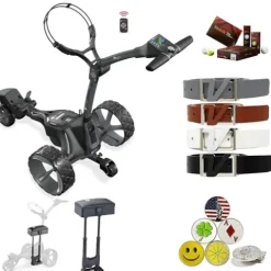 AMBA7 Motocaddy M7 GPS Touchscreen Electric Cart Bundle Black