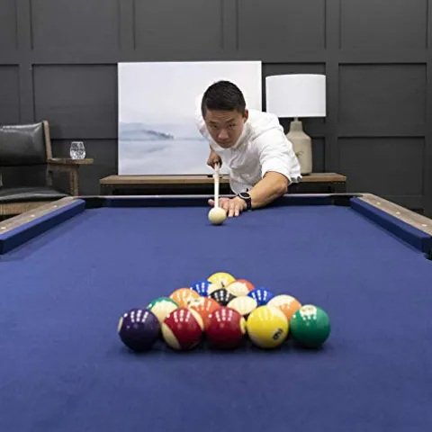 American Legend Brookdale 90” Billiard Table with Rustic Wood Finish Blue