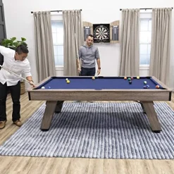 American Legend Brookdale 90” Billiard Table with Rustic Wood Finish Blue