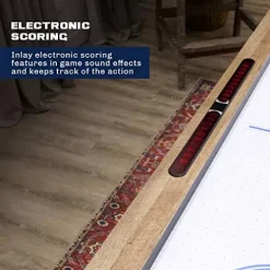 American Legend Brookdale Air-Powered Hockey Table with Rustic Wood Grain Finish Brown