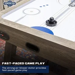 American Legend Brookdale Air-Powered Hockey Table with Rustic Wood Grain Finish Brown