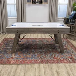 American Legend Brookdale Air-Powered Hockey Table with Rustic Wood Grain Finish Brown