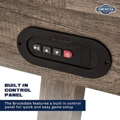 American Legend Brookdale Air-Powered Hockey Table with Rustic Wood Grain Finish Brown