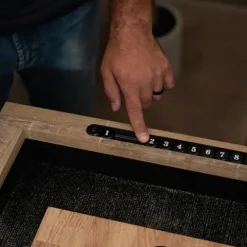 American Legend LED Shuffleboard with Buffet Top – Modern Style – Light Up LED Rails