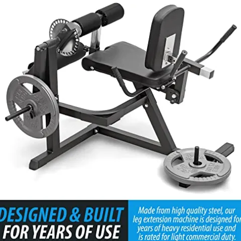 ANYTHING SPORTS Heavy Duty Adjustable Leg Extension and Curl Machine 2.0 Black