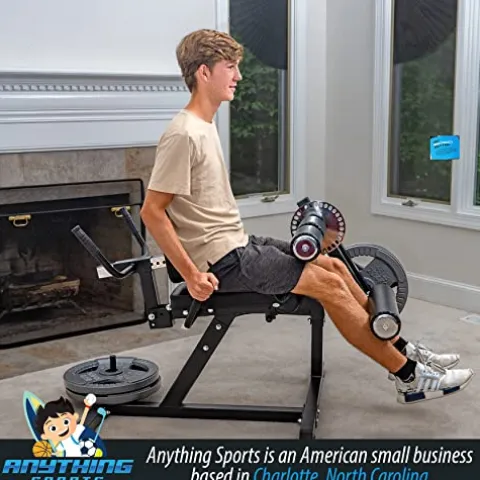 ANYTHING SPORTS Heavy Duty Adjustable Leg Extension and Curl Machine 2.0 Black