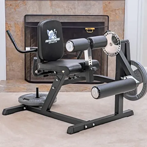 ANYTHING SPORTS Heavy Duty Adjustable Leg Extension and Curl Machine 2.0 Black