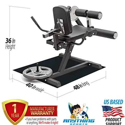 ANYTHING SPORTS Heavy Duty Adjustable Leg Extension and Curl Machine 2.0 Black