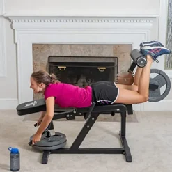 ANYTHING SPORTS Heavy Duty Adjustable Leg Extension and Curl Machine 2.0 Black