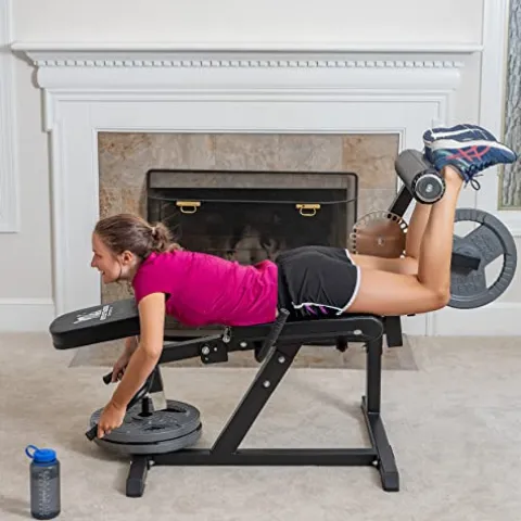 ANYTHING SPORTS Heavy Duty Adjustable Leg Extension and Curl Machine 2.0 Black