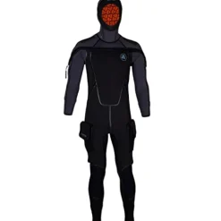 Apeks Men’s Hooded Semi-Dry Suit 8/7mm Black/Grey XX-Large