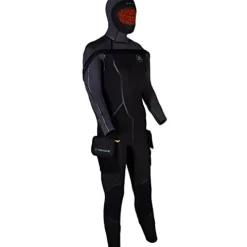 Apeks Men’s Hooded Semi-Dry Suit 8/7mm Black/Grey XX-Large