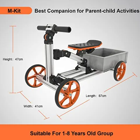 APIWO Electric Go Kart Kit for Kids 18V 500W Brushless Motor Silver