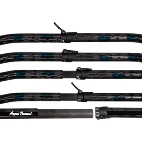AQUA BOUND Aerial Minor Carbon Versa-Lok Bent Shaft Kayak Paddle 4-Piece 200-205cm Black