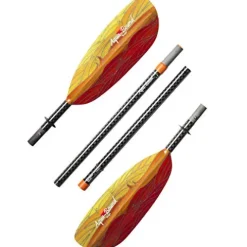 AQUA BOUND Tango Fiberglass Straight Shaft 4-Piece Kayak Paddle Fuego