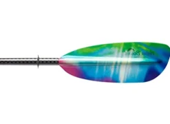 AQUA BOUND Tango Fiberglass Straight Shaft 2-Piece Kayak Paddle Green Tide