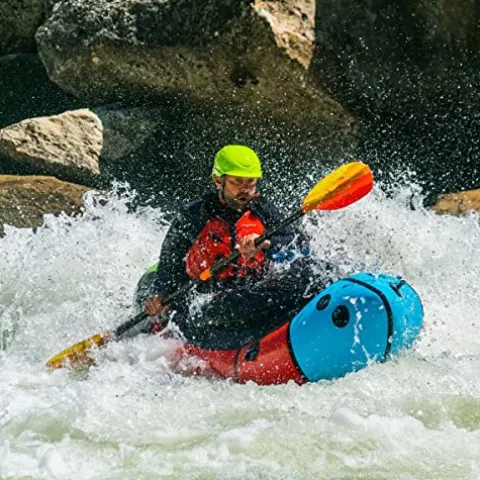 AQUA BOUND Whiskey Fiberglass Straight Shaft 4-Piece Kayak Paddle Fuego