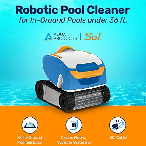 Aqua Products Sol Robotic Pool Cleaner for Inground Pools up to 36ft Multi-Colored