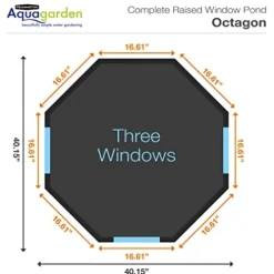 Aquagarden Complete Raised Window Pond Kit – Octagon Mocha