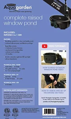 Aquagarden Complete Raised Window Pond Kit – Octagon Mocha