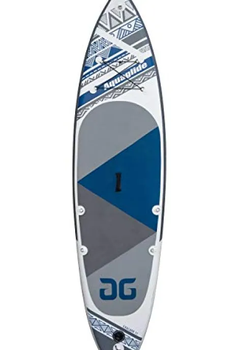 AQUAGLIDE 11′ Cascade Inflatable Stand-Up Paddleboard Blue/Gray