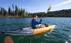AQUAGLIDE Deschutes 110 Inflatable Kayak 1 Person Orange Black