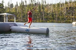 AQUAGLIDE Inflatable Water Balance Beam Float Multicolor