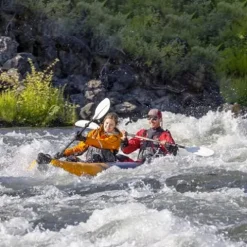 AQUAGLIDE McKenzie 125 Inflatable Kayak – 2 Person Whitewater Kayak Navy