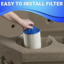 Aqualife by Strong Spas Invi Hot Tub 5-Person w/ Spa Cover & LED Lights Gray Granite