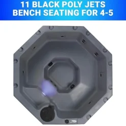 Aqualife by Strong Spas Invi Hot Tub 5-Person w/ Spa Cover & LED Lights Gray Granite