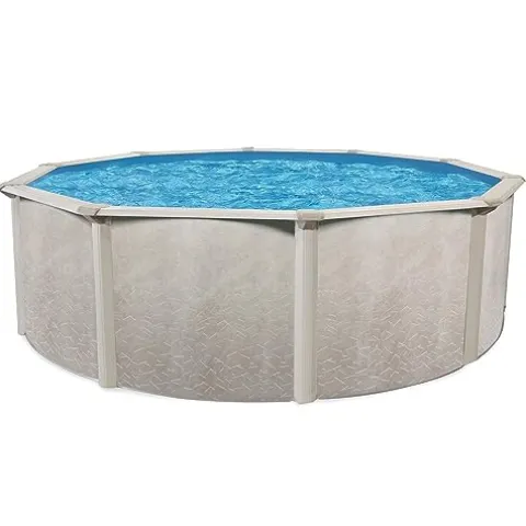 Aquarian Phoenix Round Steel Frame Above Ground Swimming Pool Gray
