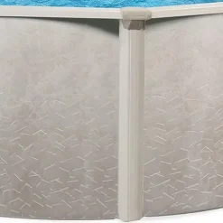 Aquarian Phoenix Round Steel Frame Above Ground Swimming Pool Gray