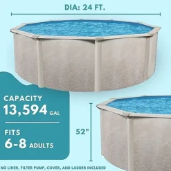 Aquarian Phoenix Steel Frame Above-Ground Pool Beige