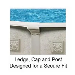 Aquarian Pools Round Steel Above Ground Swimming Pool Khaki