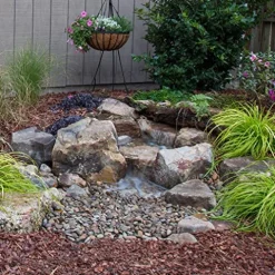 Aquascape Backyard Waterfall Fountain Kit for Landscape and Garden Black