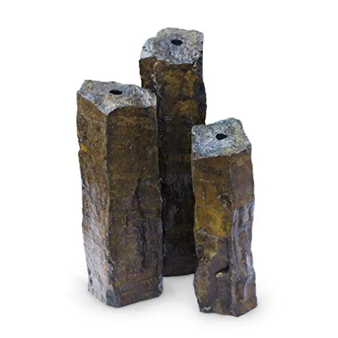 Aquascape Mongolian Basalt Stone Fountain Columns Set of 3 Natural