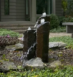 Aquascape Mongolian Basalt Stone Fountain Columns Set of 3 Natural