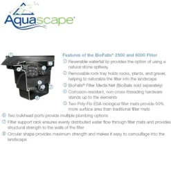 Aquascape Signature Series Bio Falls 6000 Spillway Filter Black