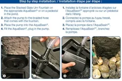 Aquascape Stacked Slate Urn Landscape Fountain Kit Medium Dark Gray