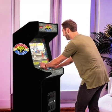 ARCADE1UP Street Fighter II CE HS 5 Deluxe Arcade Machine 17″ Screen Black