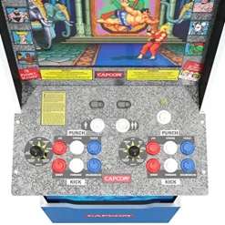 ARCADE1UP Street Fighter II Champion Edition Big Blue Arcade Machine with WiFi and Stool