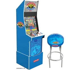 ARCADE1UP Street Fighter II Champion Edition Big Blue Arcade Machine with WiFi and Stool