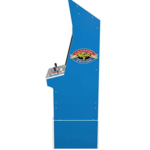 ARCADE1UP Street Fighter II Champion Edition Big Blue Arcade Machine with WiFi and Stool