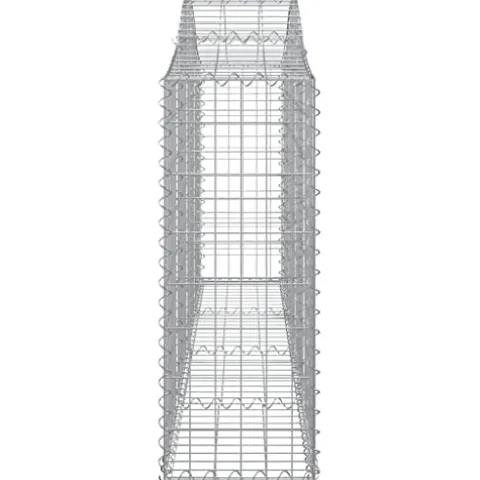 Arched Gabion Baskets 4 Pcs Galvanized Iron White Black Other