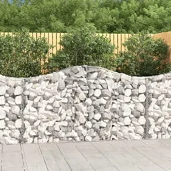 Arched Gabion Baskets 4 pcs Galvanized Iron White Black Other