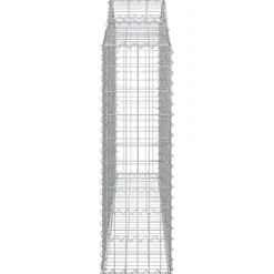 Arched Gabion Baskets 4 pcs Galvanized Iron White Black Other