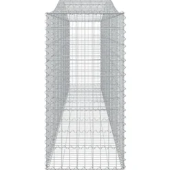 Arched Gabion Baskets 2 pcs 157.5″x19.7″x39.4″/47.2″ Galvanized Iron White Black Other