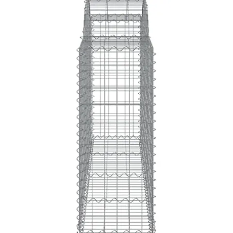 Arched Gabion Baskets 3 pcs Galvanized Iron 78.7″x19.7″x39.4″/47.2″ White Black Other